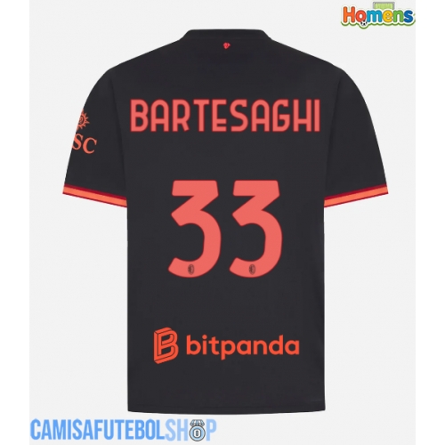 Camisa de time de futebol AC Milan Davide Bartesaghi #33 Replicas 3º Equipamento 2026-27 Manga Curta
